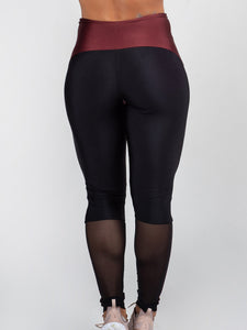 Women Color Block Yoga Leggings Hollow out Sport Leggings