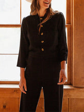 Load image into Gallery viewer, Fashion Casual Long Sleeve Buttoned Pocket Jumpsuit