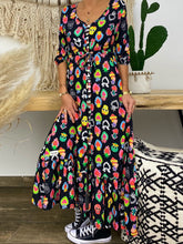 Load image into Gallery viewer, Casual Printed V-Neck Long Dress