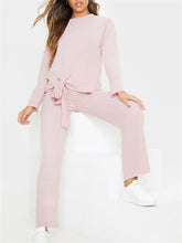 Load image into Gallery viewer, Fashion Loose Casual Daily Long Sleeve Irregular Top Pants Knitted Suit