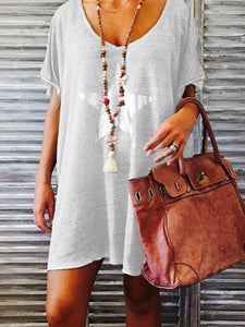 Casual Short Sleeve Round Neck Dresses