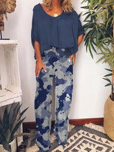 Load image into Gallery viewer, Fashionable Casual Loose Top Pants Camouflage Print Suit