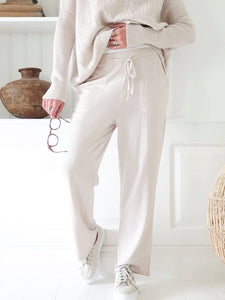 High Collar Knit Two-piece Suit