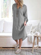 Load image into Gallery viewer, Cotton and Linen Casual Dress