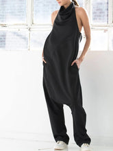 Load image into Gallery viewer, Loose Casual Turtleneck Sleeveless Solid Color Pregnant Women&#39;s Jumpsuit