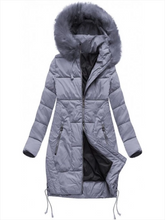 Load image into Gallery viewer, Solid Color Hooded Warm Down Coat