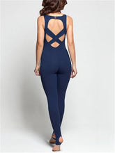 Load image into Gallery viewer, Solid Color Cutout Tight Hip Fitness Yoga Jumpsuit