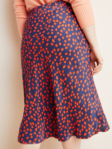 Plus Size A-line Small Floral Skirt