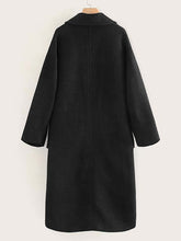 Load image into Gallery viewer, Lapel Collar Pocket Side Overcoat