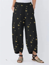 Load image into Gallery viewer, Butterflies Print Irregular Elastic Waist Pants For Women