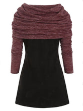 Load image into Gallery viewer, Buttons Contrast Longline Capelet Sweater