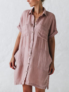 Cotton Linen Casual Dress