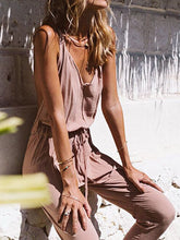 Load image into Gallery viewer, Sexy Sling V-Neck Solid Casual Jumpsuit
