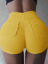 Load image into Gallery viewer, Sexy Pleated High Waist Sports Yoga Shorts