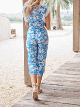 Load image into Gallery viewer, Women Chic Lace Up Floral Jumpsuit