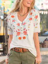 Load image into Gallery viewer, Casual Floral-Print Short Sleeve Shirts