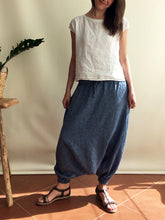 Load image into Gallery viewer, Women Short-sleeved Linen Yoga Harem Pants Casual Two-piece Suits