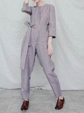 Load image into Gallery viewer, Fashion Casual Solid Color Round Neck Jumpsuits