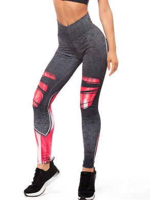 Personalized Zip Printed High Waist Sports Yoga Leggings