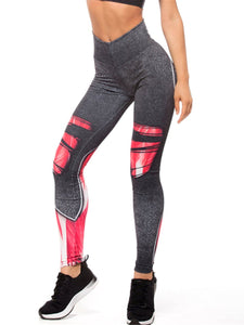 Personalized Zip Printed High Waist Sports Yoga Leggings