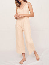 Load image into Gallery viewer, Casual V Neck Sleeveless Jumpsuit