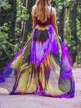 Load image into Gallery viewer, Flowing Cloak Cape With Retro Full Flower Print