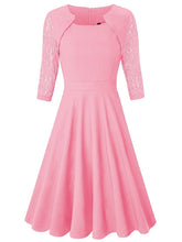 Load image into Gallery viewer, Square Floral Dress With Floral Skirt And Lace Dress