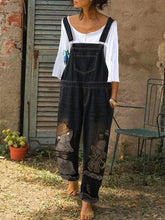 Load image into Gallery viewer, Cute Cartoon Collage Denim Overalls