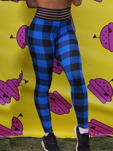 Load image into Gallery viewer, Sexy High Waist Plaid Yoga Track Pants