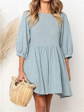 Load image into Gallery viewer, Casual Fashion Solid Color Loose Mini Dresses