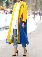 Load image into Gallery viewer, Autumn And Winter Temperament Warm Fashion Lapel Color Coat