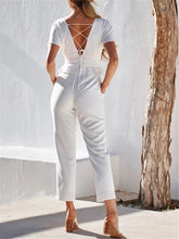 Load image into Gallery viewer, Solid Color Simple V Neck Jumpsuits