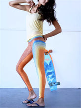 Load image into Gallery viewer, Fashion Rainbow Striped Hip Yoga Pants