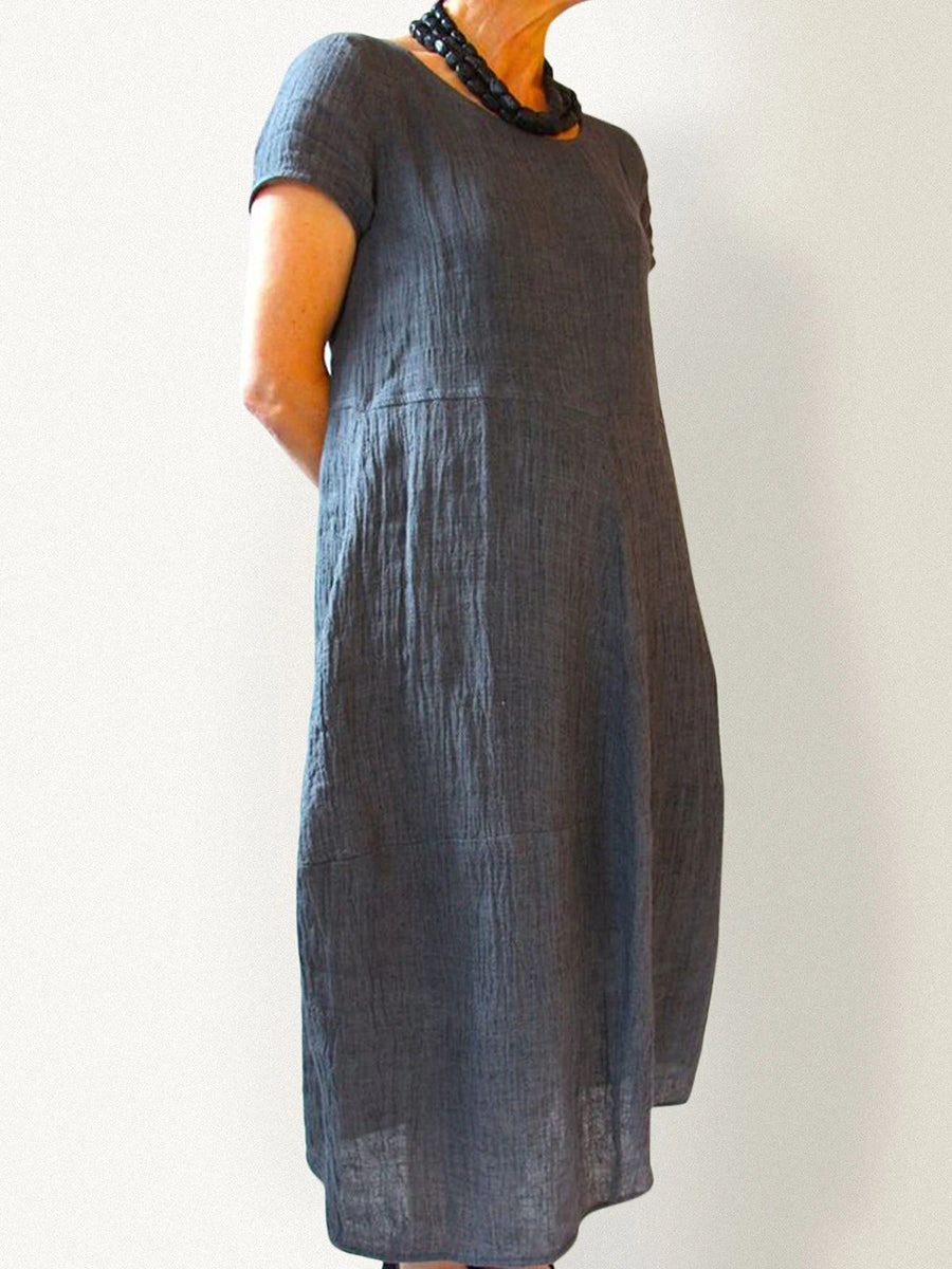 Cotton and Linen Casual Dress