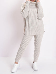 Stylish Casual Loose Knitted Round Neck Long Sleeve Suit