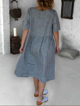 Load image into Gallery viewer, Cotton Linen Casual Dress