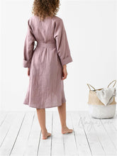 Load image into Gallery viewer, Linen Bath Robe In Various Dressing Gown Perfect Gift For Woman