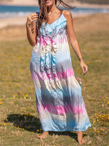 Romantic Bohemian Casual Loose Tie Dye Dress