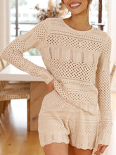 Load image into Gallery viewer, Casual Loose Long-Sleeved Top Shorts Suit