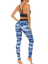 Load image into Gallery viewer, Sexy Camouflage Print Yoga Sports Two-piece Set