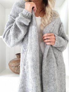 Long-sleeved Short-knit Coat