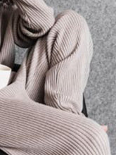 Load image into Gallery viewer, Turtleneck Long Sleeve Casual Two-Piece Set