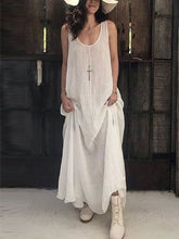 Load image into Gallery viewer, Summer Sleeveless U-neck Maxi Dress