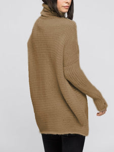 High Neck Knit Coat