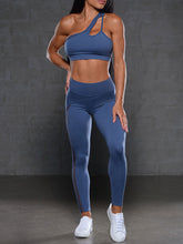 Load image into Gallery viewer, Slim Fit One Shoulder Yoga Sports Suit