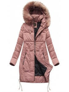 Solid Color Hooded Warm Down Coat