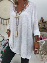 Load image into Gallery viewer, Lace Trim Casual T-Shirt
