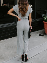 Load image into Gallery viewer, Casual Short-Sleeved V-Neck Jumpsuit