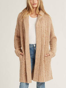 Twist Long Sleeve Knit Coat