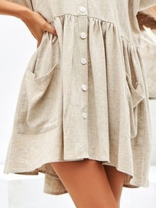 Cotton Linen Casual Dress